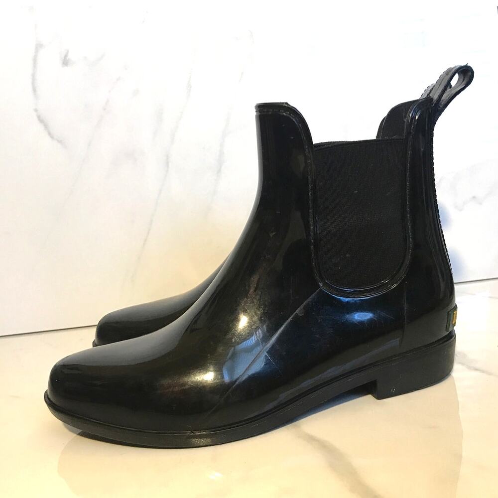 Lauren Ralph Lauren Tally Black Ankle Rain Boots Womens 7
